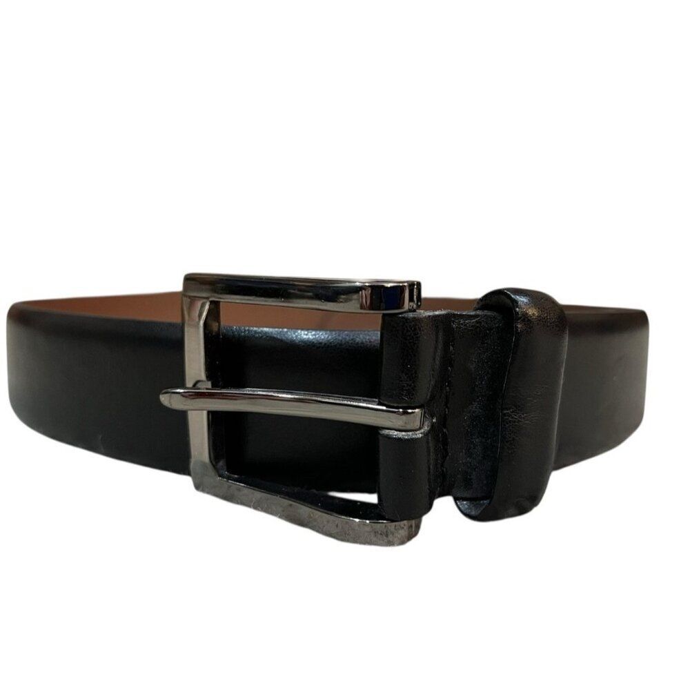 Bosca Mens Size Small 30 Black Genuine Leather Belt Silver Tone Buckle Canada
